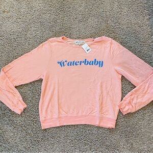 Wildfox Waterbaby Baggy Beach Jumper in Grapefruit Size Medium